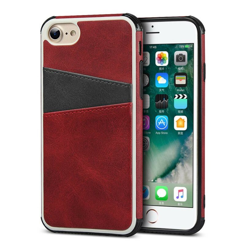 Cover iPhone 6 / 6S Tofarvet Dobbelt Kortholder