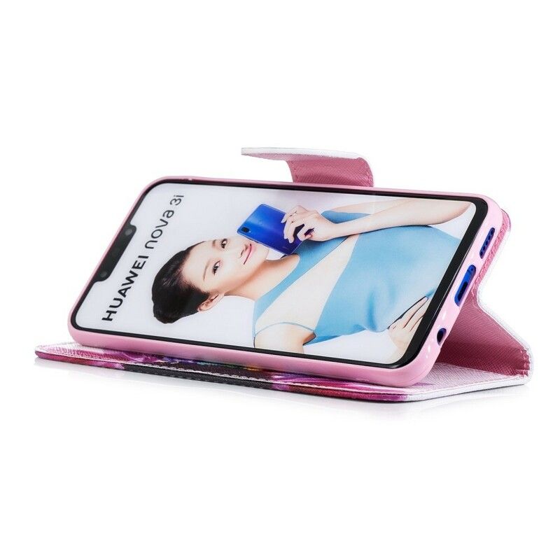 Flip Cover Huawei P Smart Plus Akvarelblomst