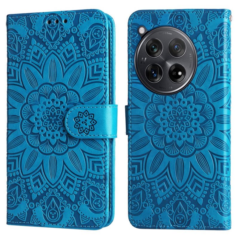 Flip Cover Oneplus 12r Pragtfuld Mandala Med Rem