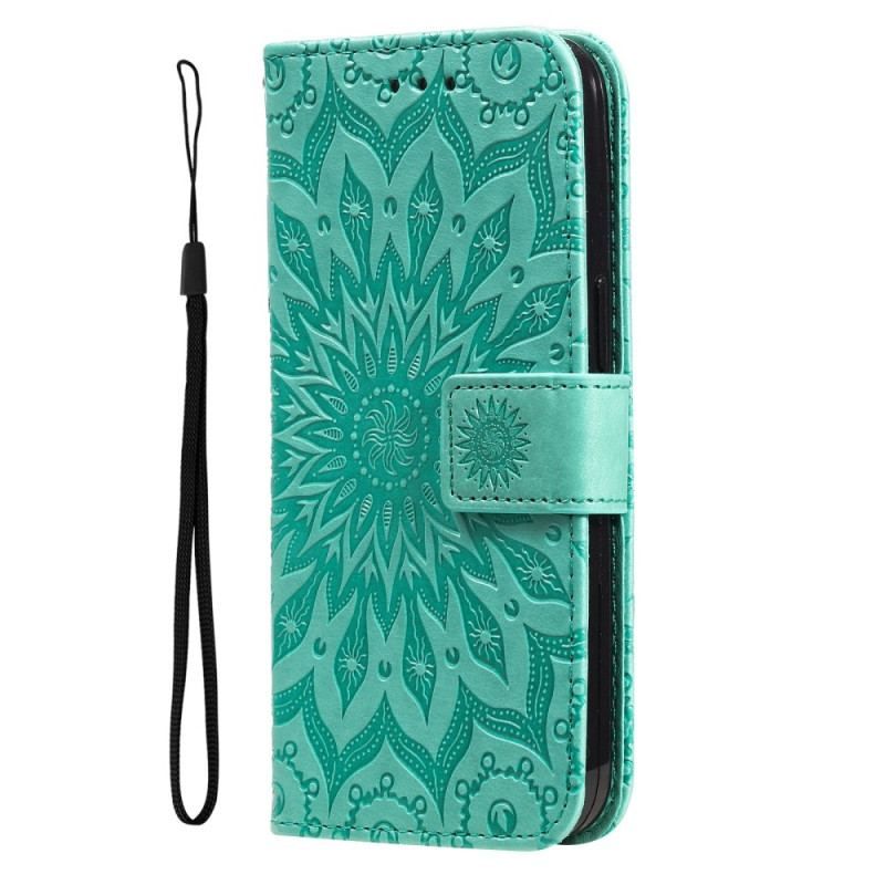 Flip Cover Honor Magic 5 Lite Mandala Sun Med Snor