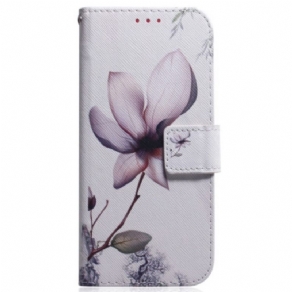 Flip Cover Honor Magic 5 Lite Med Snor Strappy Rose Flower