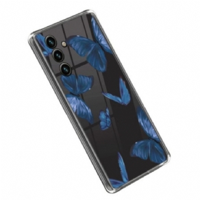 Cover Samsung Galaxy A14 / A14 5G Sømløse Blå Sommerfugle