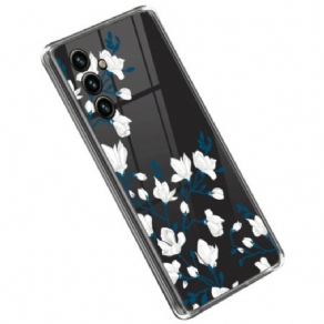 Cover Samsung Galaxy A14 / A14 5G Sømløse Hvide Blomster