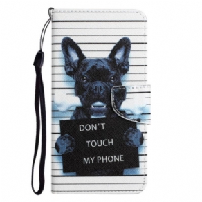 Flip Cover Samsung Galaxy A14 / A14 5G Med Snor Hund Rør Ikke Med Snor