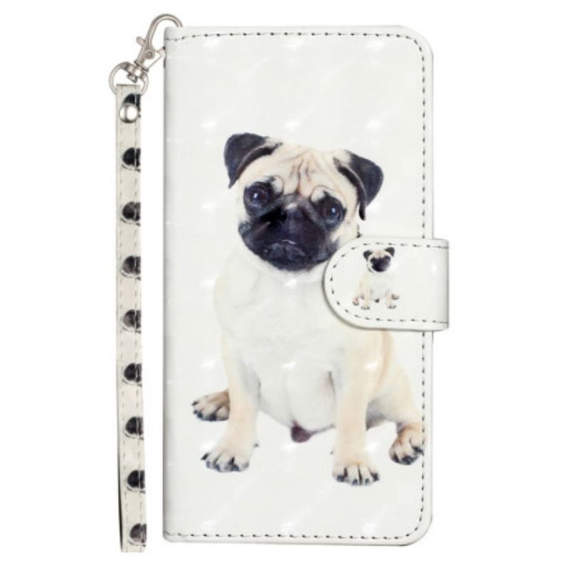 Flip Cover Samsung Galaxy A14 / A14 5G Med Snor Thong Hund