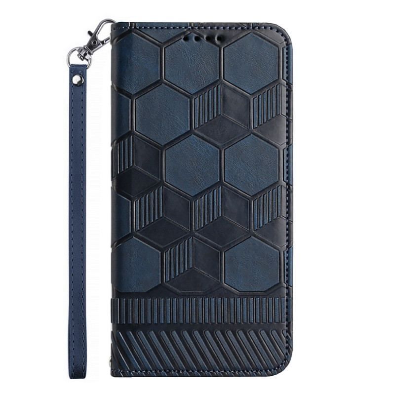 Læder Cover Samsung Galaxy A14 / A14 5G Fodboldbold Mønster