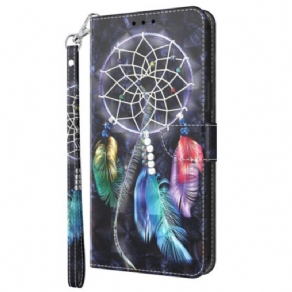 Læder Cover Samsung Galaxy A14 / A14 5G Med Snor Strap Dream Catcher