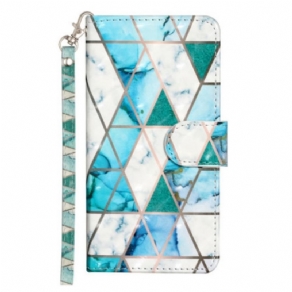 Læder Cover Samsung Galaxy A14 / A14 5G Med Snor Strappy Night Tiger