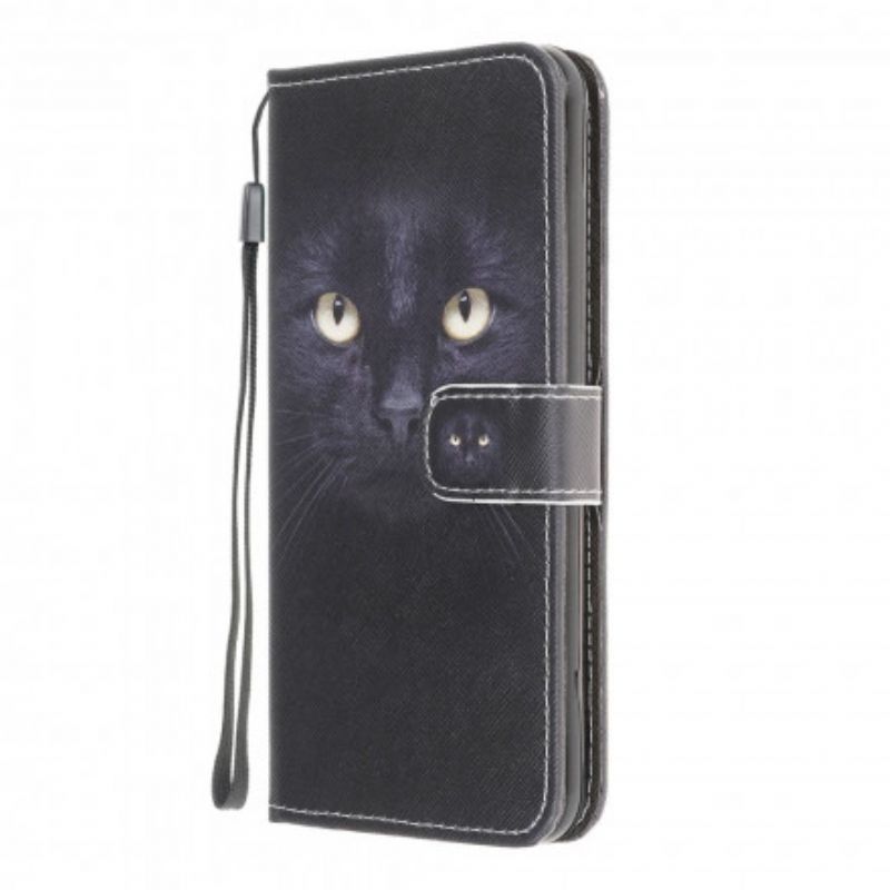 Flip Cover Samsung Galaxy XCover 5 Med Snor Thong Black Cat Eyes