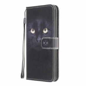 Flip Cover Samsung Galaxy XCover 5 Med Snor Thong Black Cat Eyes