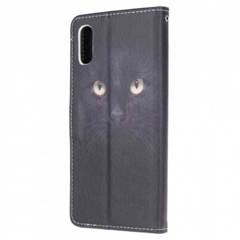 Flip Cover Samsung Galaxy XCover 5 Med Snor Thong Black Cat Eyes