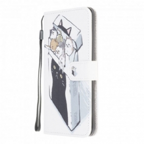 Flip Cover Samsung Galaxy XCover 5 Med Snor Thong Cats Levering