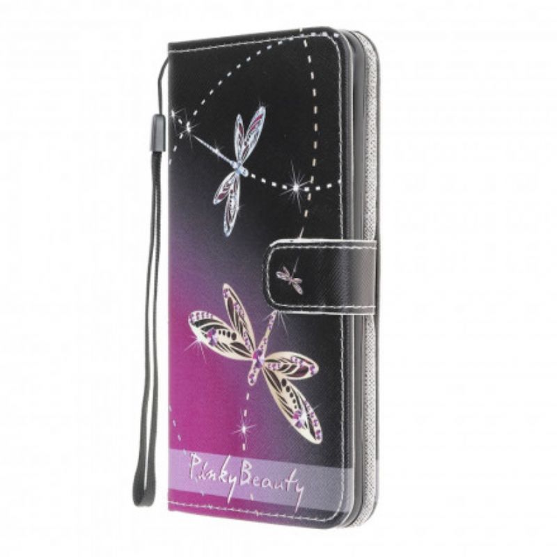 Flip Cover Samsung Galaxy XCover 5 Med Snor Thong Dragonflies