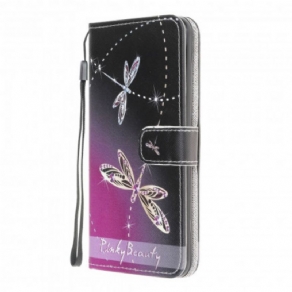 Flip Cover Samsung Galaxy XCover 5 Med Snor Thong Dragonflies