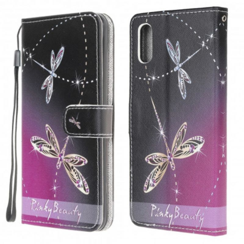 Flip Cover Samsung Galaxy XCover 5 Med Snor Thong Dragonflies