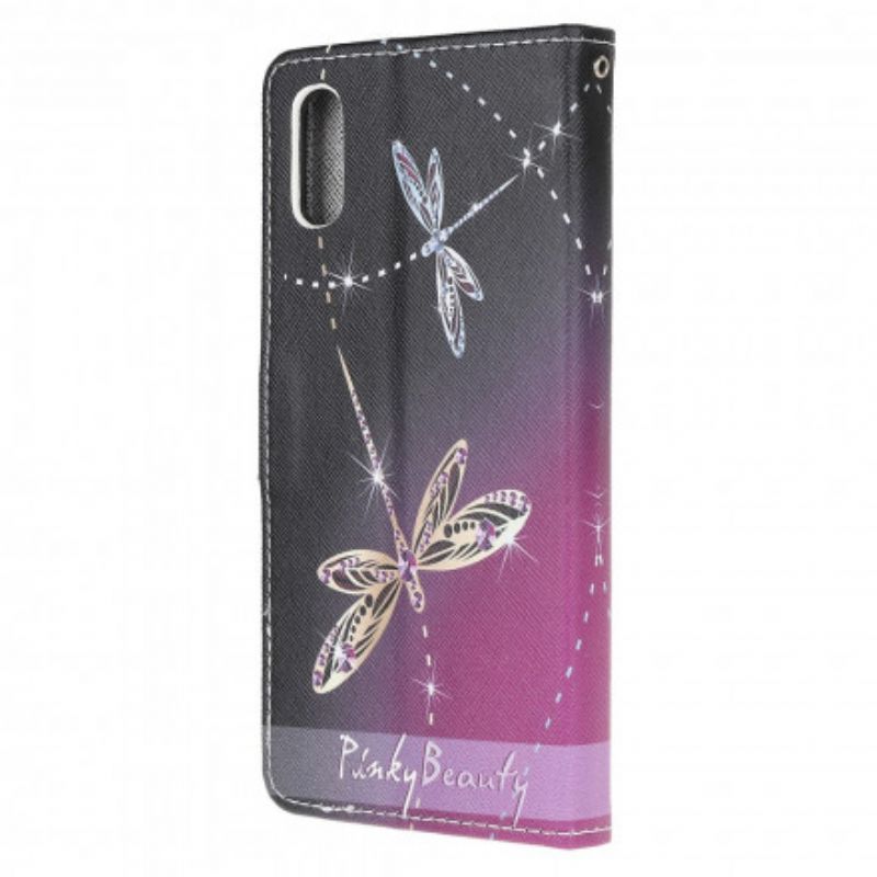 Flip Cover Samsung Galaxy XCover 5 Med Snor Thong Dragonflies