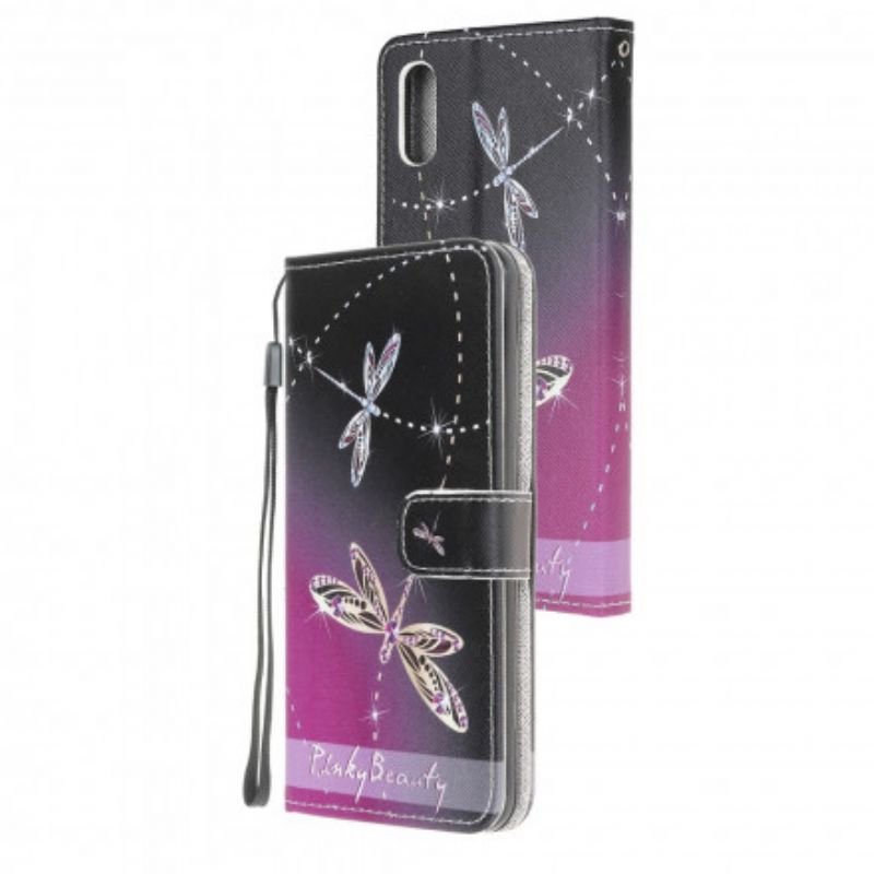 Flip Cover Samsung Galaxy XCover 5 Med Snor Thong Dragonflies