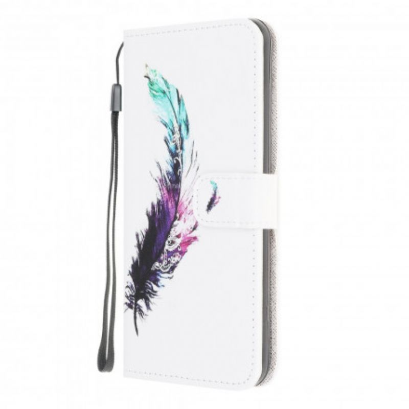 Flip Cover Samsung Galaxy XCover 5 Med Snor Thong Fjer