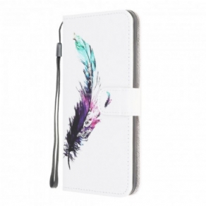 Flip Cover Samsung Galaxy XCover 5 Med Snor Thong Fjer