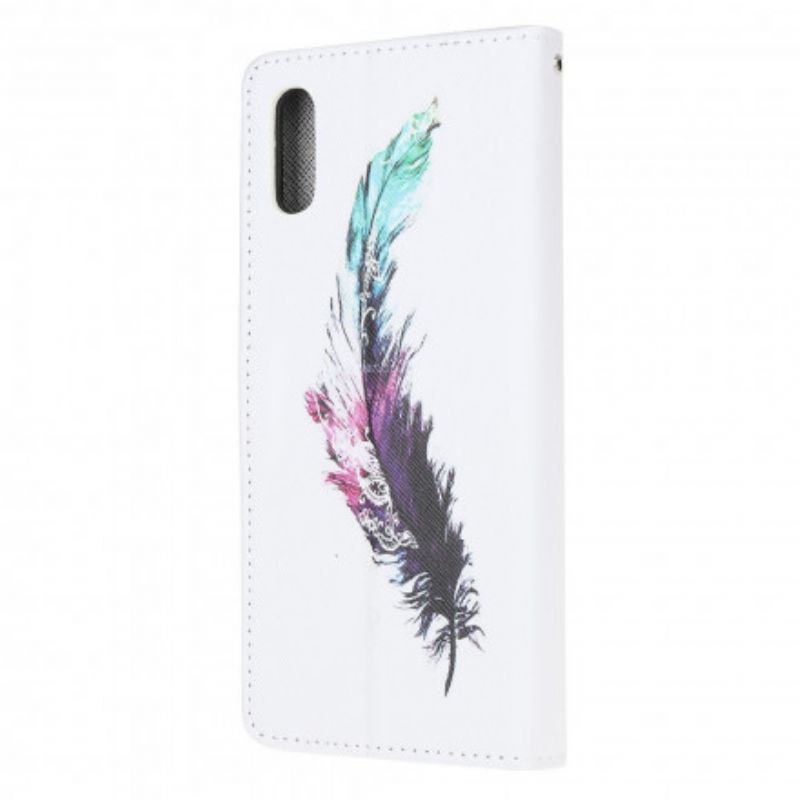 Flip Cover Samsung Galaxy XCover 5 Med Snor Thong Fjer