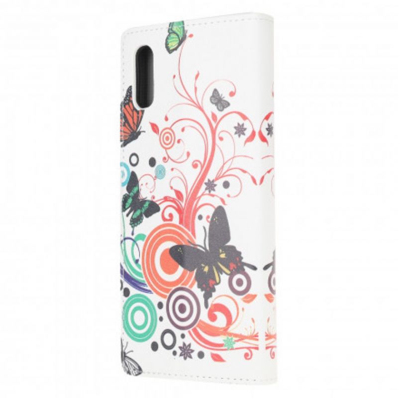 Flip Cover Samsung Galaxy XCover 5 Sommerfugle Og Blomster