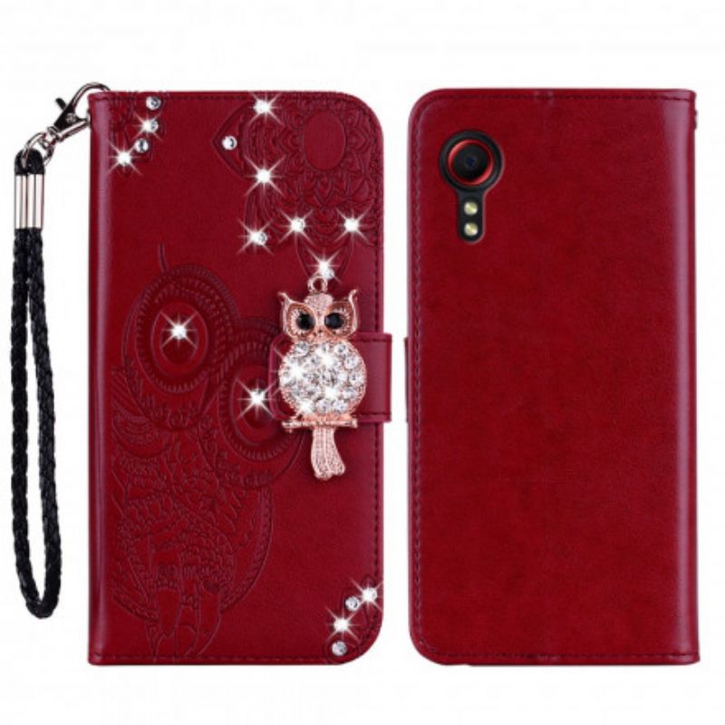 Flip Cover Samsung Galaxy XCover 5 Ugle Mandala Og Charm