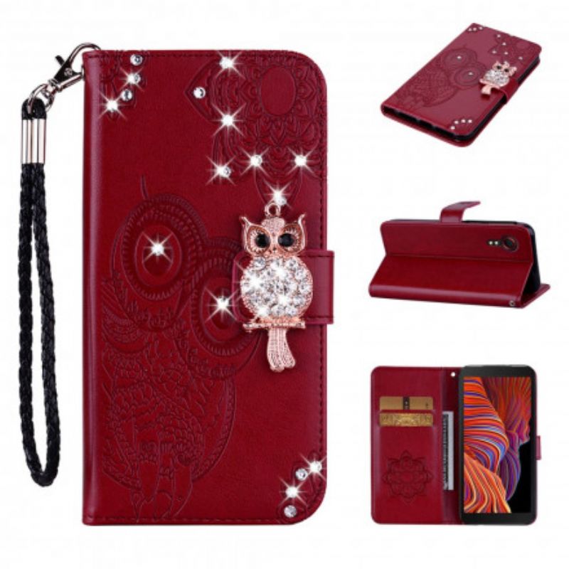 Flip Cover Samsung Galaxy XCover 5 Ugle Mandala Og Charm