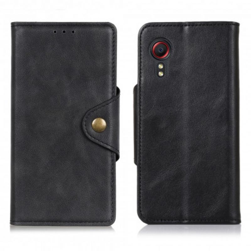 Flip Cover Samsung Galaxy XCover 5 Vintage Knap I Kunstlæder