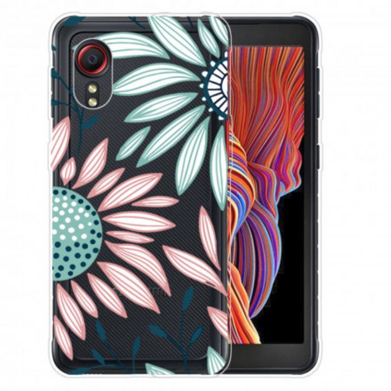 Mobilcover Samsung Galaxy XCover 5 Gennemsigtig Én Blomst