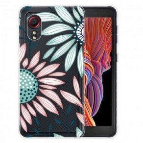 Mobilcover Samsung Galaxy XCover 5 Gennemsigtig Én Blomst