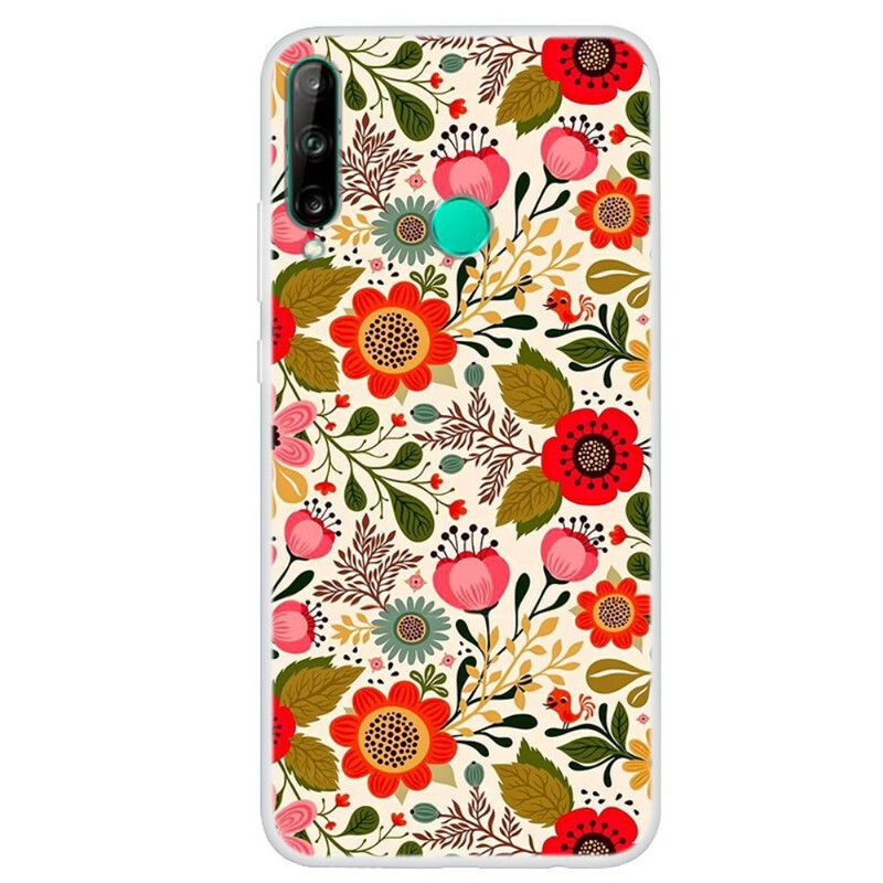 Cover Huawei P40 Lite E / Huawei Y7p Blomstertapet