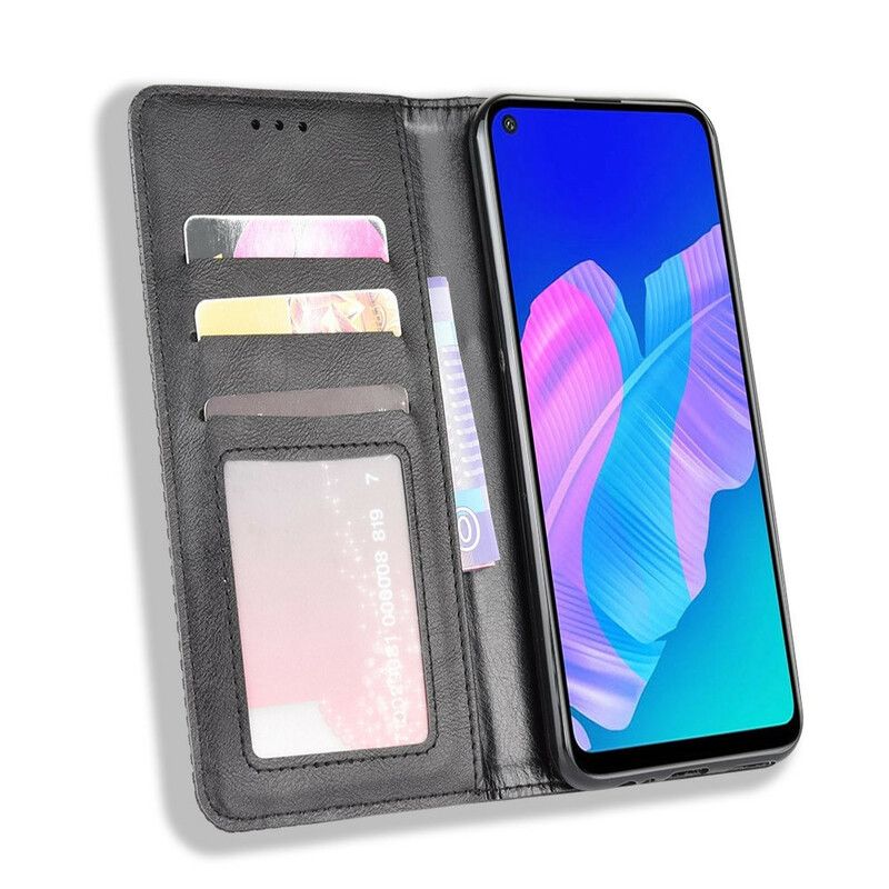 Cover Huawei P40 Lite E / Huawei Y7p Flip Cover Stylet Vintage Lædereffekt