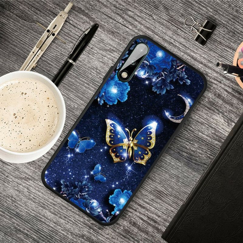 Cover Huawei P40 Lite E / Huawei Y7p Gylden Sommerfugl