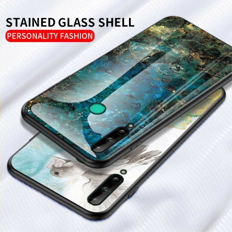 Cover Huawei P40 Lite E / Huawei Y7p Premum Farver Hærdet Glas