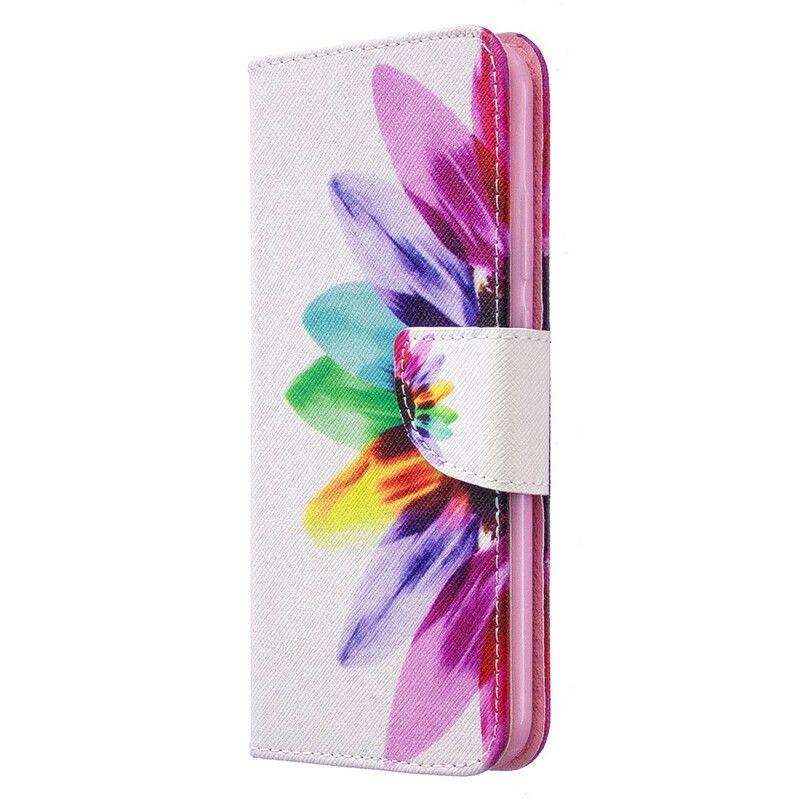 Flip Cover Huawei P40 Lite E / Huawei Y7p Akvarelblomst