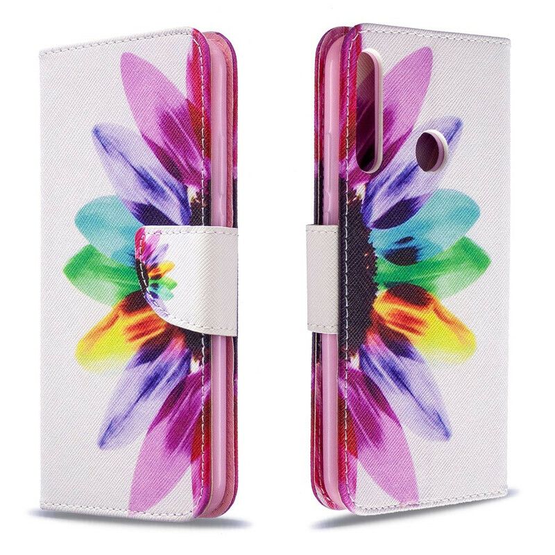 Flip Cover Huawei P40 Lite E / Huawei Y7p Akvarelblomst