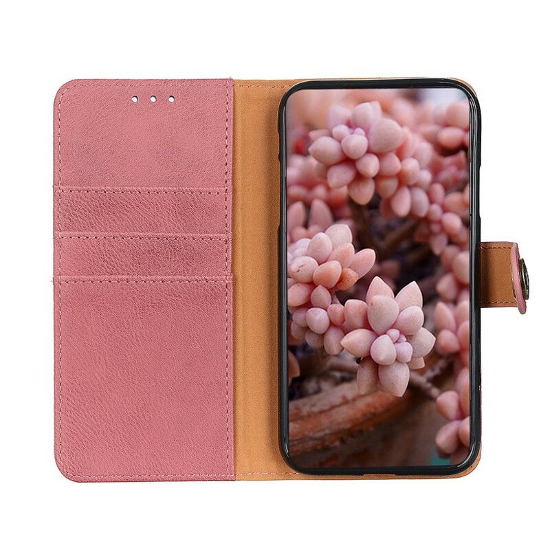 Flip Cover Huawei P40 Lite E / Huawei Y7p Imiteret Læder Khazneh