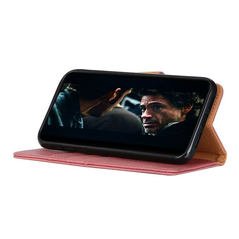 Flip Cover Huawei P40 Lite E / Huawei Y7p Imiteret Læder Khazneh