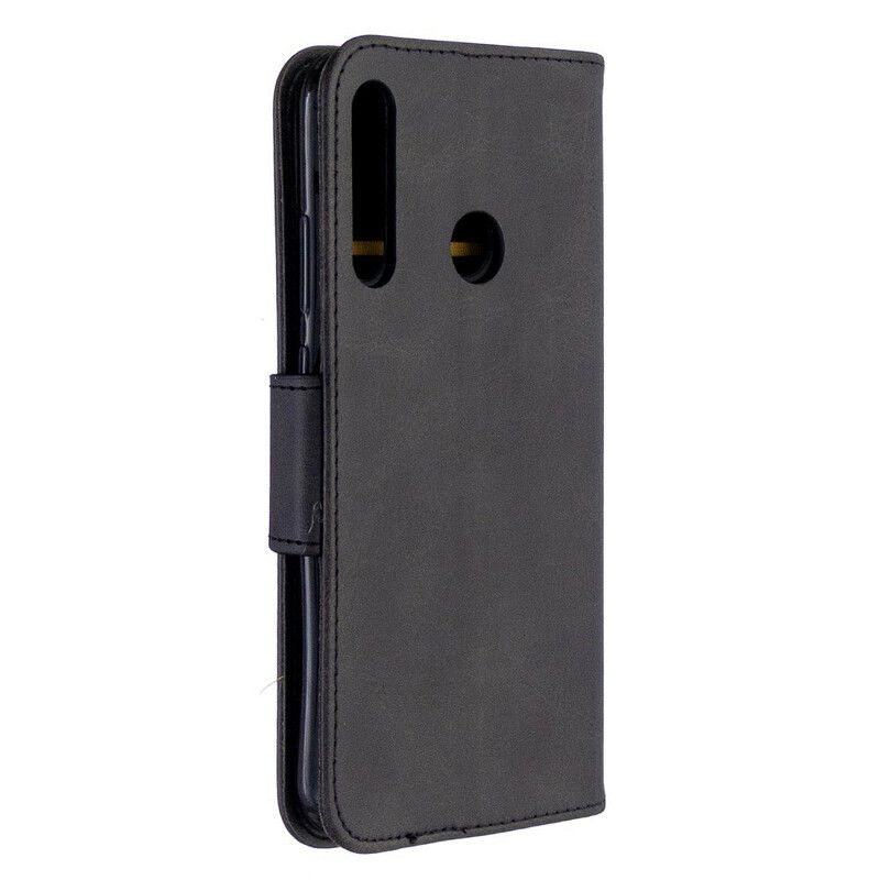 Flip Cover Huawei P40 Lite E / Huawei Y7p Læder Cover Glat Skrå Klap