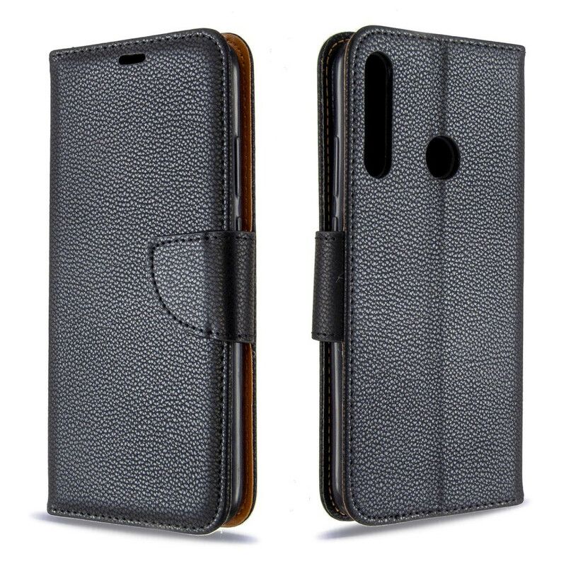 Flip Cover Huawei P40 Lite E / Huawei Y7p Læder Cover Litchi Flap Skrå