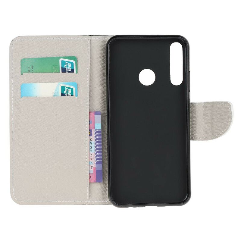 Flip Cover Huawei P40 Lite E / Huawei Y7p Sommerfugle Og Blomster