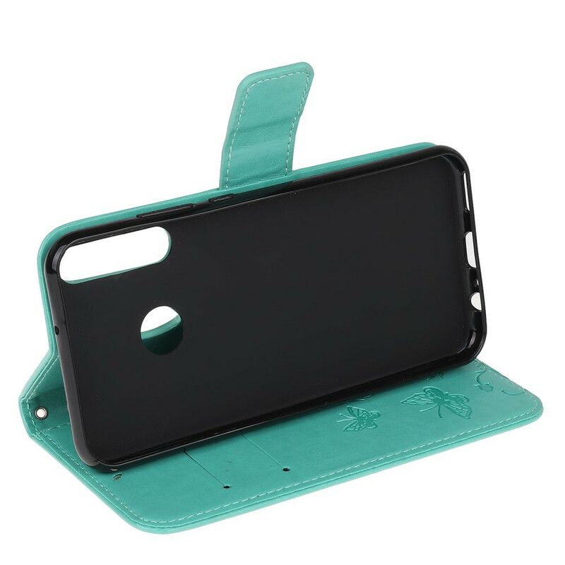 Læder Cover Huawei P40 Lite E / Huawei Y7p Fortryllede Sommerfugle