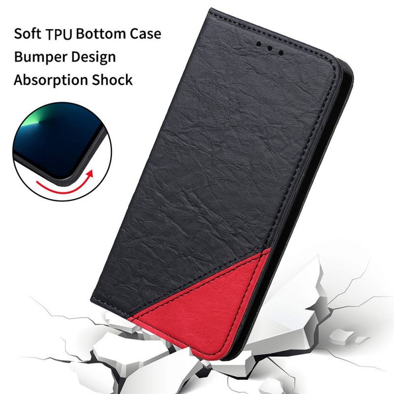 Cover Sony Xperia Pro-I Flip Cover Skrå Tofarvet Kunstlæder