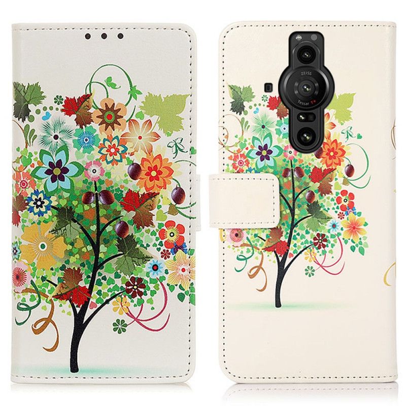 Flip Cover Sony Xperia Pro-I Blomstrende Træ