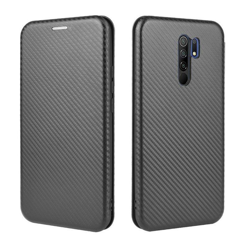 Cover Xiaomi Redmi 9 Flip Cover Farvet Carbon Silikone