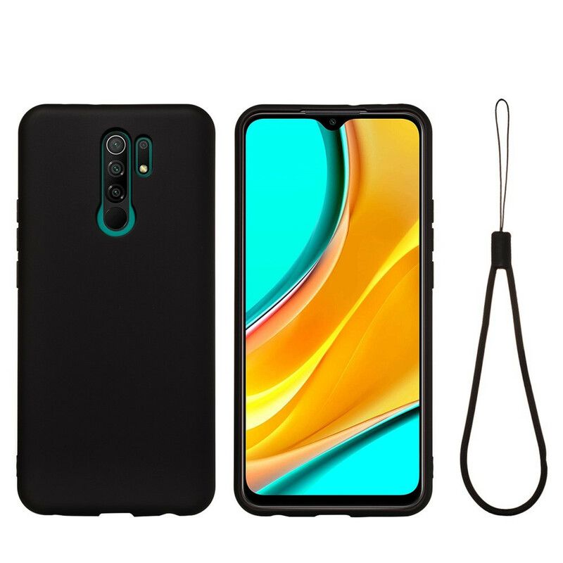 Cover Xiaomi Redmi 9 Flydende Silikone Med Snor