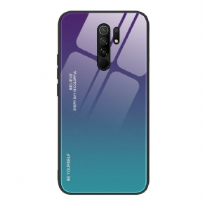 Cover Xiaomi Redmi 9 Vær Dig Selv Hærdet Glas