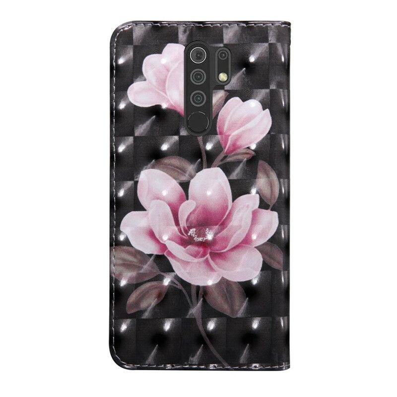 Flip Cover Xiaomi Redmi 9 Blomsterblomster