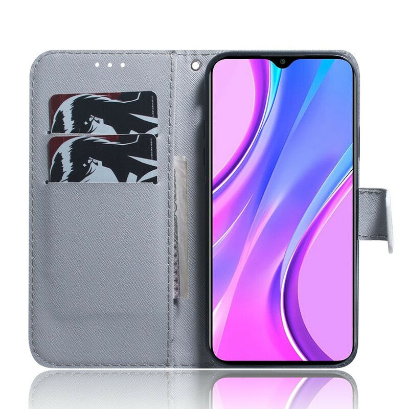 Flip Cover Xiaomi Redmi 9 Blomstrende Trægren