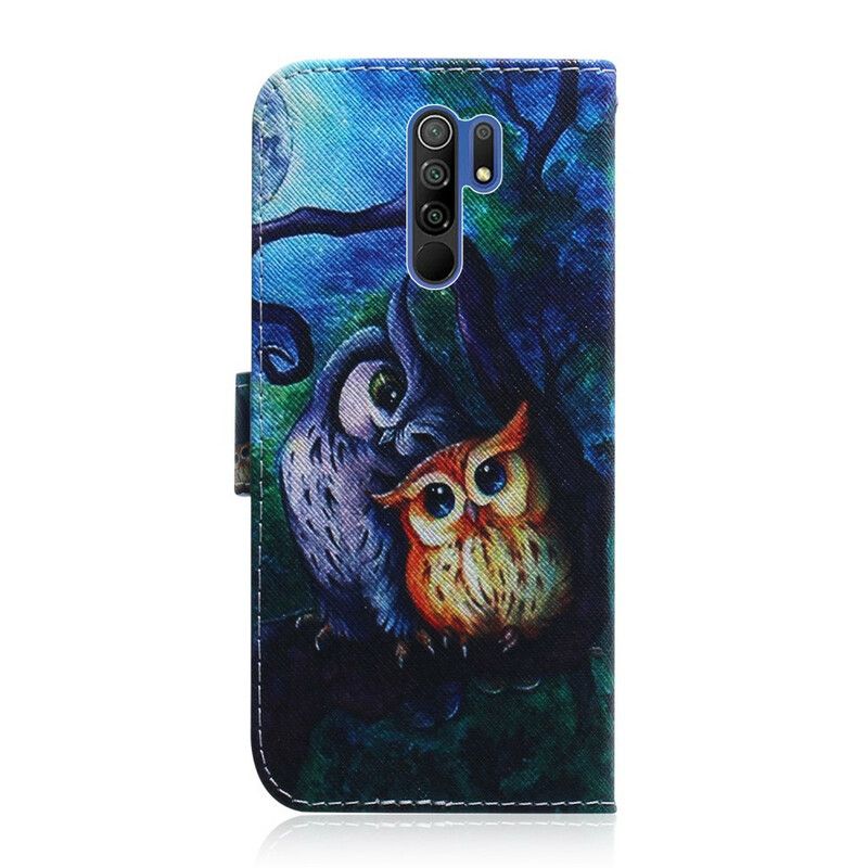 Flip Cover Xiaomi Redmi 9 Maleri Af Ugler